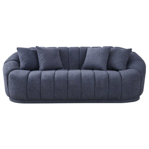 Maximilian Modern Japandi Style Tight Back Boucle Couch