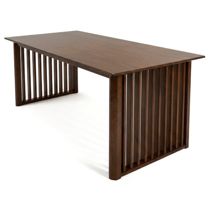 Frontignan Solid Wood Rectangular Dining Table with Ribbed Slab Legs | Ashcroft Imports Furniture