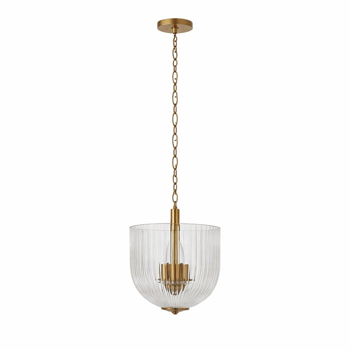 Garnet Pendant Lamp - Coarse Gold + Clear Glass