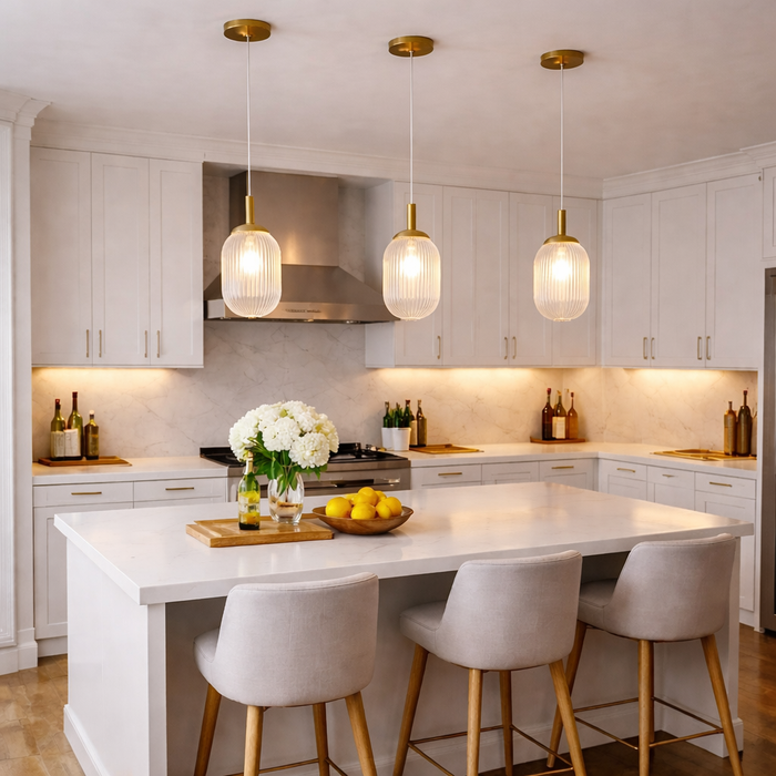 Gemma Pendant Lamp - Gold and Clear