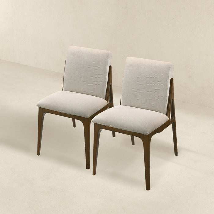 Grivelle Cream Fabric Dining Chair (Set Of 2)