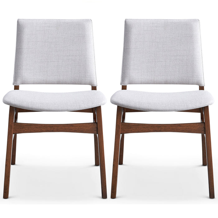 Gusto Fabric Dining Chair In Light Gray (Set Of 2)