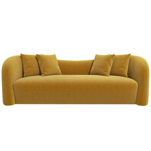 Mason Mid Century Modern Luxury Tight Back Curvy Boucle Couch