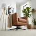 Helena Durable Top Grain Tan Leather Swivel Chair | Ashcroft Imports Furniture