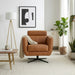 Helena Durable Top Grain Tan Leather Swivel Chair | Ashcroft Imports Furniture