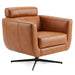 Helena Durable Top Grain Tan Leather Swivel Chair | Ashcroft Imports Furniture