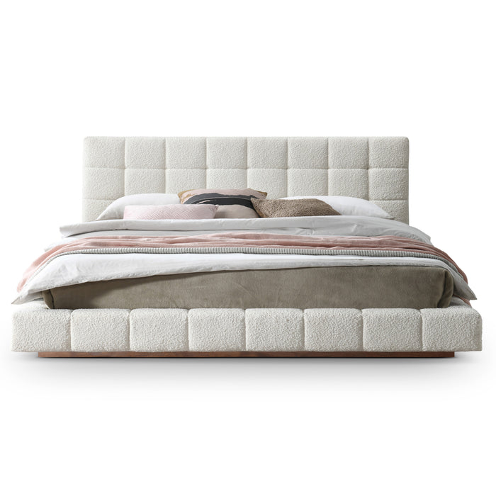 Hudson Ivory Boucle King Bed