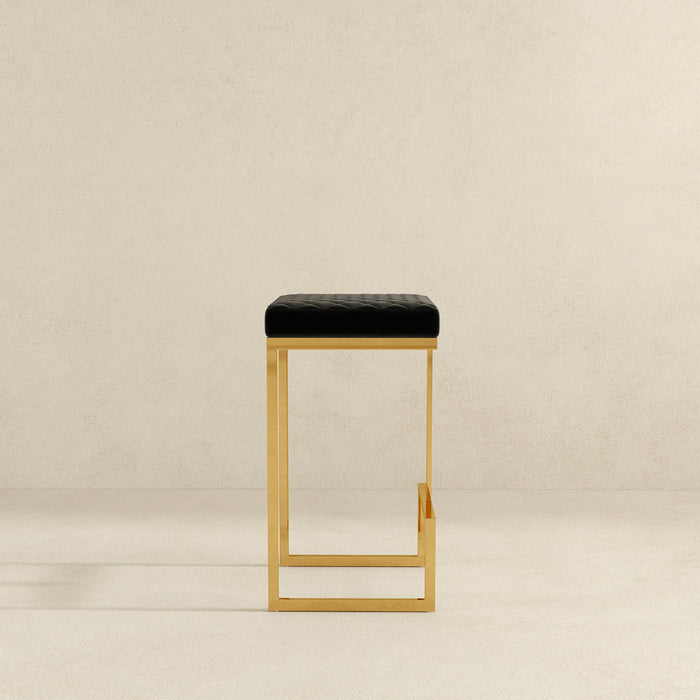 Joel Black Velvet Bar Stool