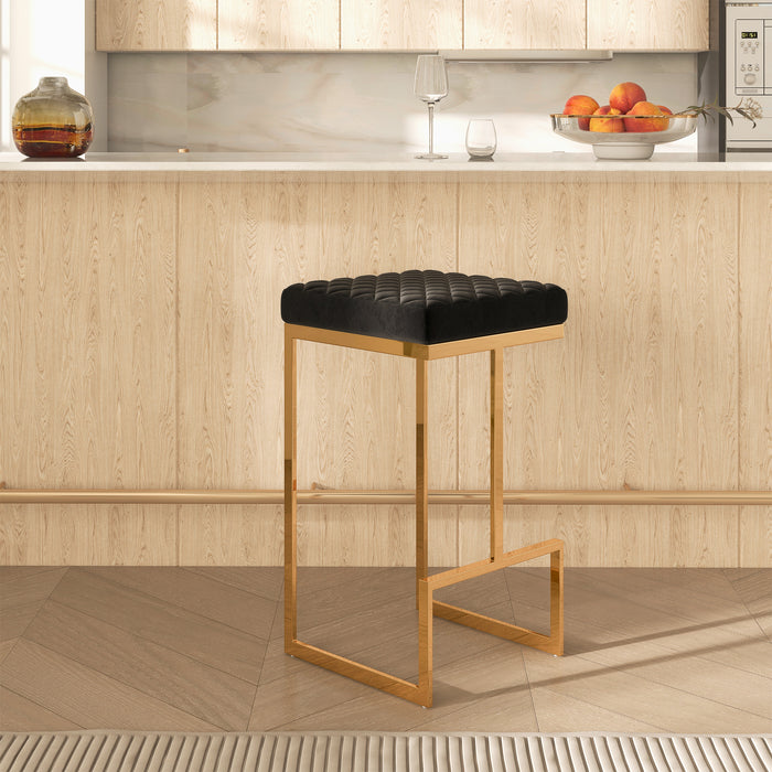 Joel Black Velvet Bar Stool