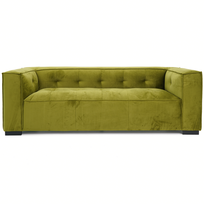 Johnston Modern Velvet Upholstered Sofa with Wide Square Arms & Biscuit Tufting | Ashcroft Imports Furniture