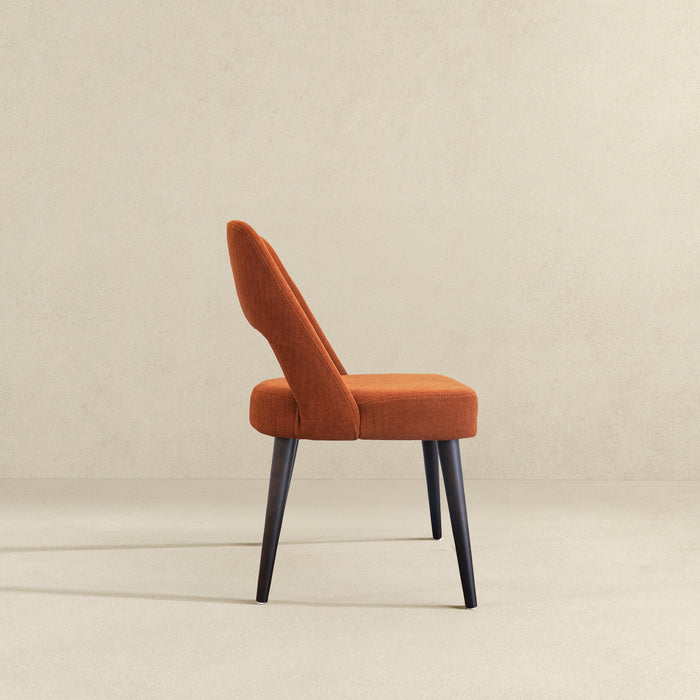Juliana Mid Century Modern Burnt Orange Fabric Dining Chair (Set Of 2)