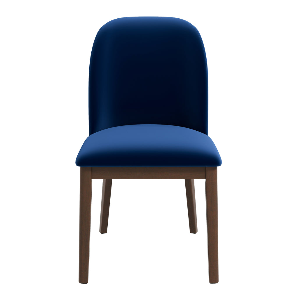 Kaitlyn Navy Blue Velvet Dining Chair (Set Of 2