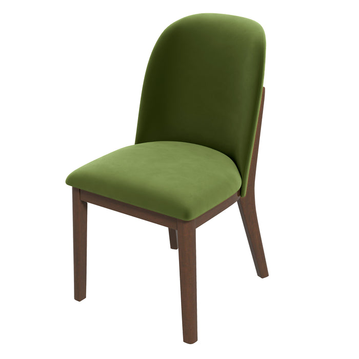 Kaitlyn Green Velvet Dining Chair Set Of 2