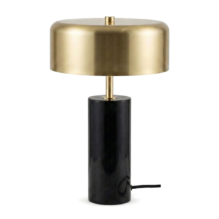 Kinetic Table Lamp | Lustrous Gold Drum & Sleek Black Base | Ashcroft Imports Furniture