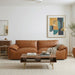 Laffey Luxury Real Leather Sofa with Pillow-Top Arms & Robust Frame | Ashcroft Imports Furniture