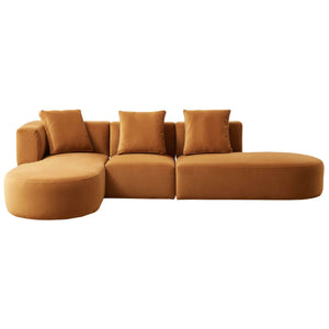 Orby Mid-Century Modern Velvet Sectional Sofa