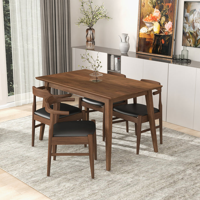Levi Modern Style Solid Wood Rectangular Dining Kitchen Table 47"