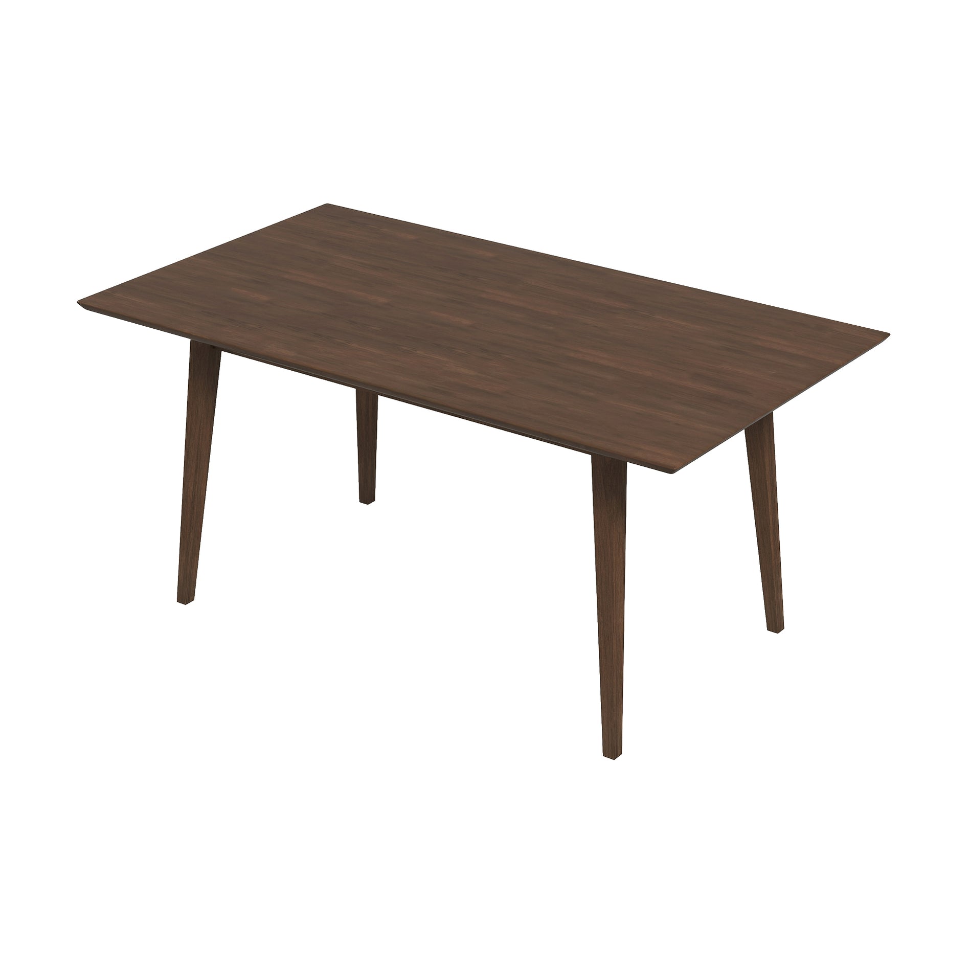 Levi Modern Style Solid Wood Rectangular Walnut Top Dining Table 63 ...