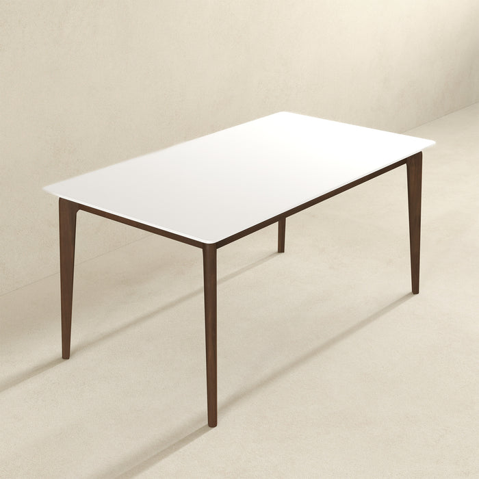 Lindsey Solid Wood White Top Dining Table