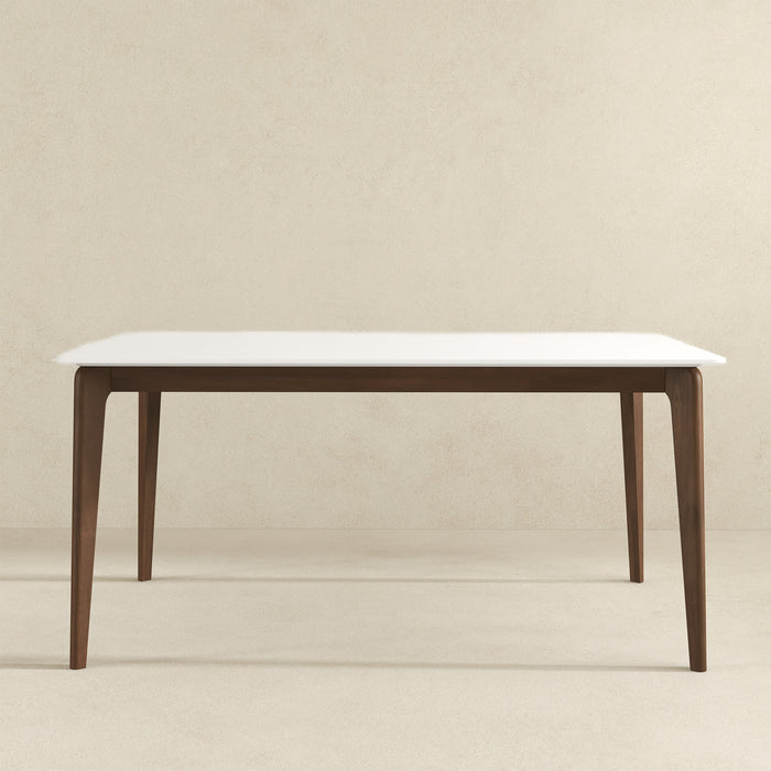 Lindsey Solid Wood White Top Dining Table