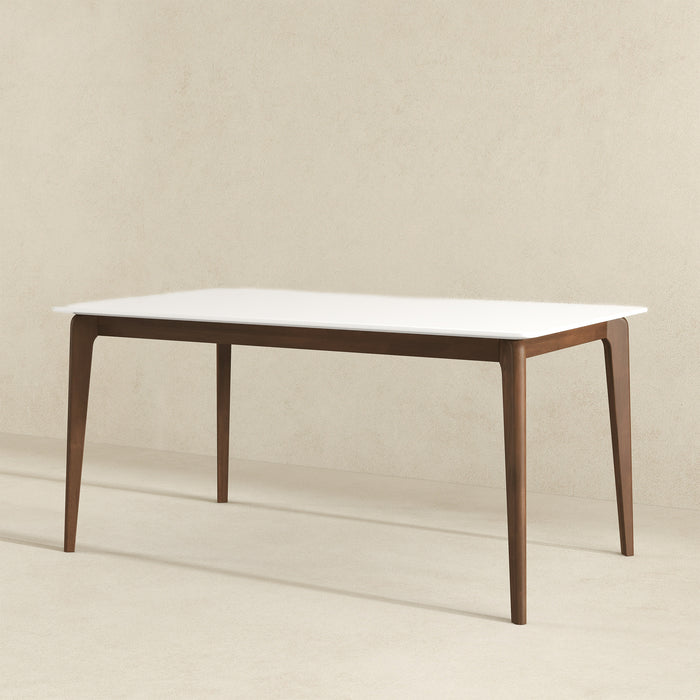 Lindsey Solid Wood White Top Dining Table