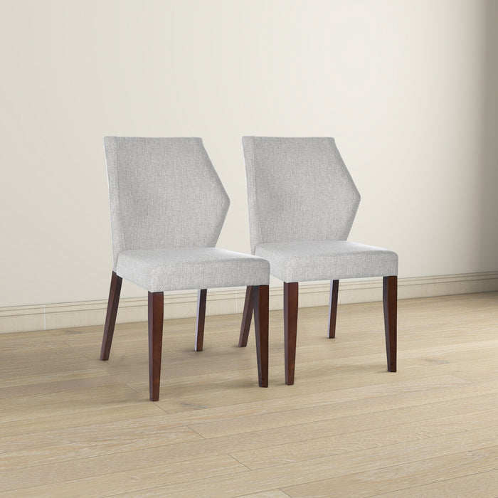 Luca Light Grey Fabric Dining Chair (Set Of 2)