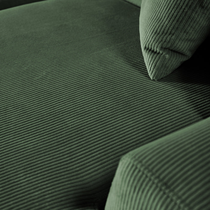 Mar Sectional Green Velvet Sofa (Right Facing)