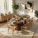 Merlin Oval Solid Wood Dining Table with Ribbed Pedestal Base | Ashcroft Imports Furniture