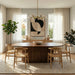 Merlin Oval Solid Wood Dining Table with Ribbed Pedestal Base | Ashcroft Imports Furniture