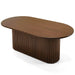 Merlin Oval Solid Wood Dining Table with Ribbed Pedestal Base | Ashcroft Imports Furniture