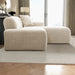 Mar Right-Facing Cream Corduroy Sectional Sofa | Ashcroft Imports Furniture