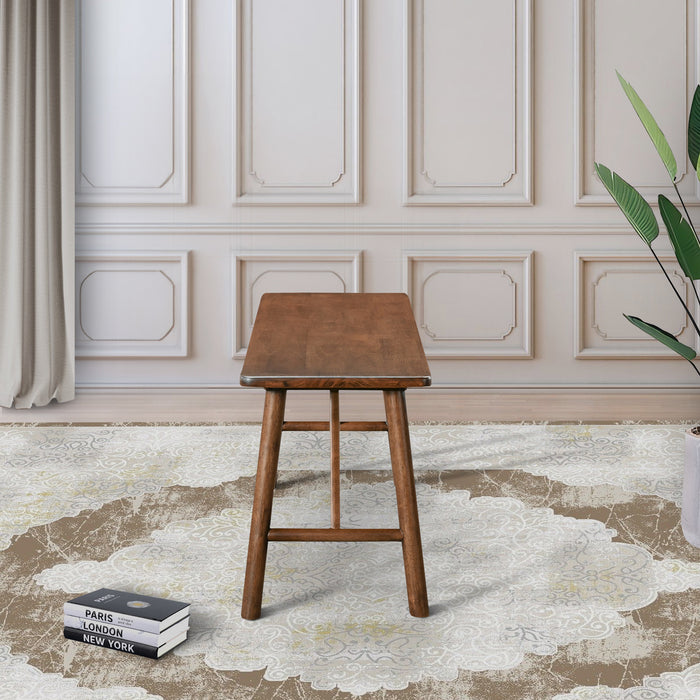 Modern Mid-Century Walnut Solid Wood Bench | Versatile Entryway & Dining Seating | Ashcroft Imports Furniture