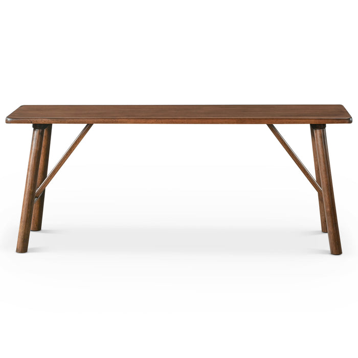 Modern Mid-Century Walnut Solid Wood Bench | Versatile Entryway & Dining Seating | Ashcroft Imports Furniture