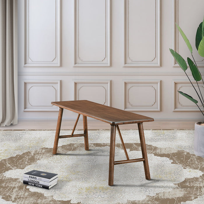 Modern Mid-Century Walnut Solid Wood Bench | Versatile Entryway & Dining Seating | Ashcroft Imports Furniture