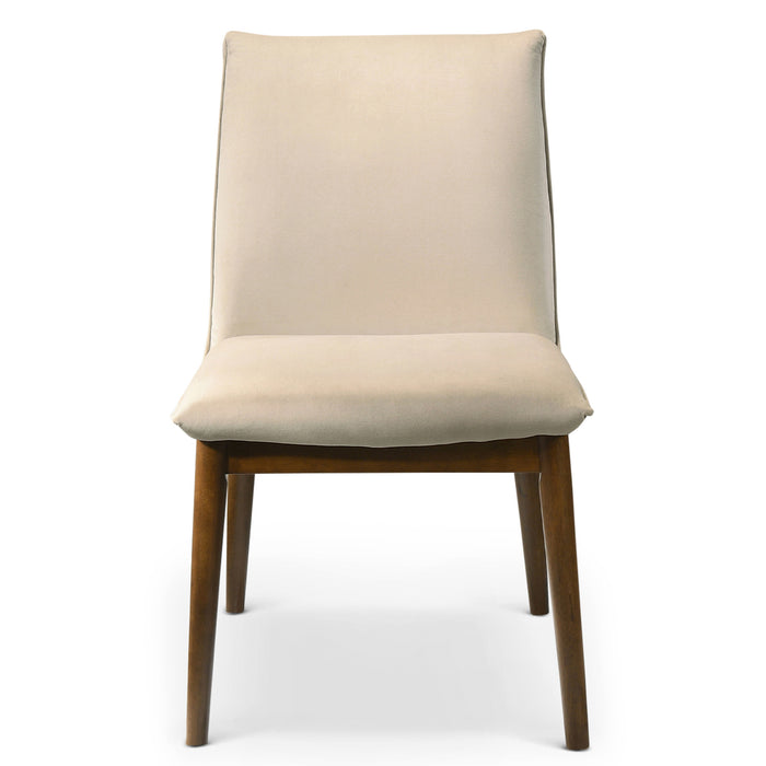 Monza Beige Velvet Dining Chair (Set Of 2)