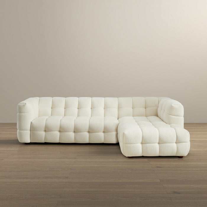 Morrison Right Sectional Sofa (Cream Boucle)