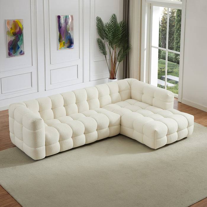 Morrison Right Sectional Sofa (Cream Boucle)