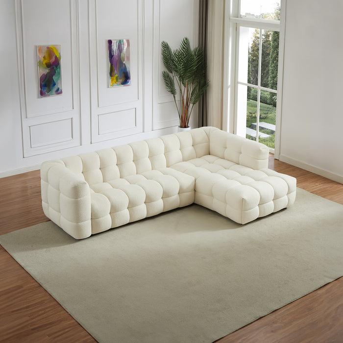 Morrison Right Sectional Sofa (Cream Boucle)