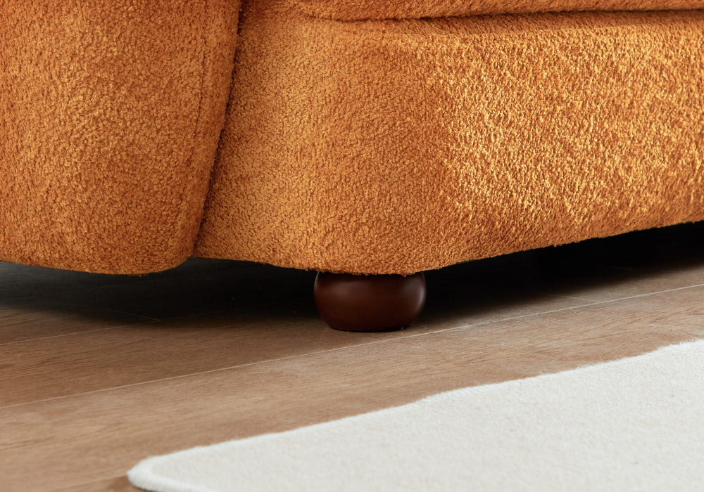 Paton  114.5'' Boucle Fabric Sofa