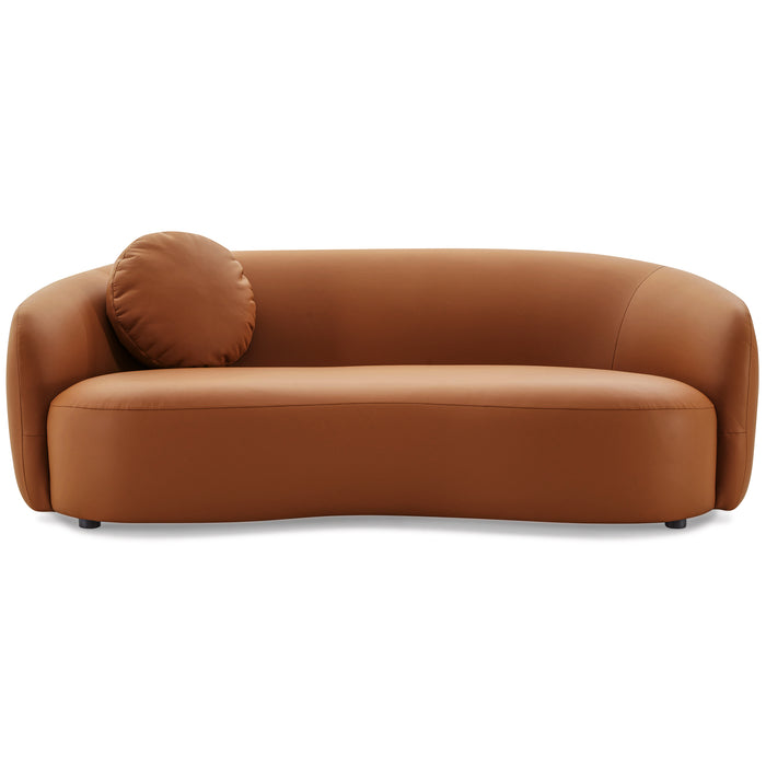 Porter Cognac PU Leather Sofa