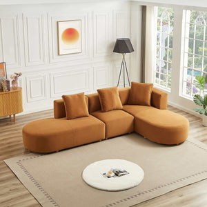 Orby Mid-Century Modern Velvet Sectional Sofa