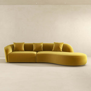 Elijah Japandi Style Curvy Sectional Sofa