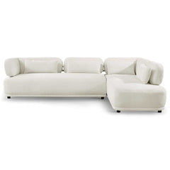 Richard Mid-Century Modern 2-Piece Sectional Right (Beige Boucle)