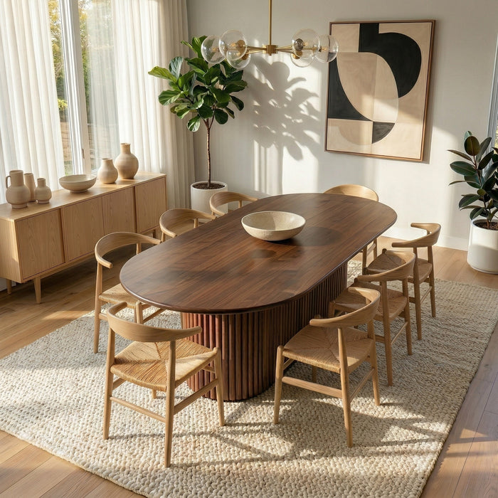 Rognes Oval Walnut Dining Table