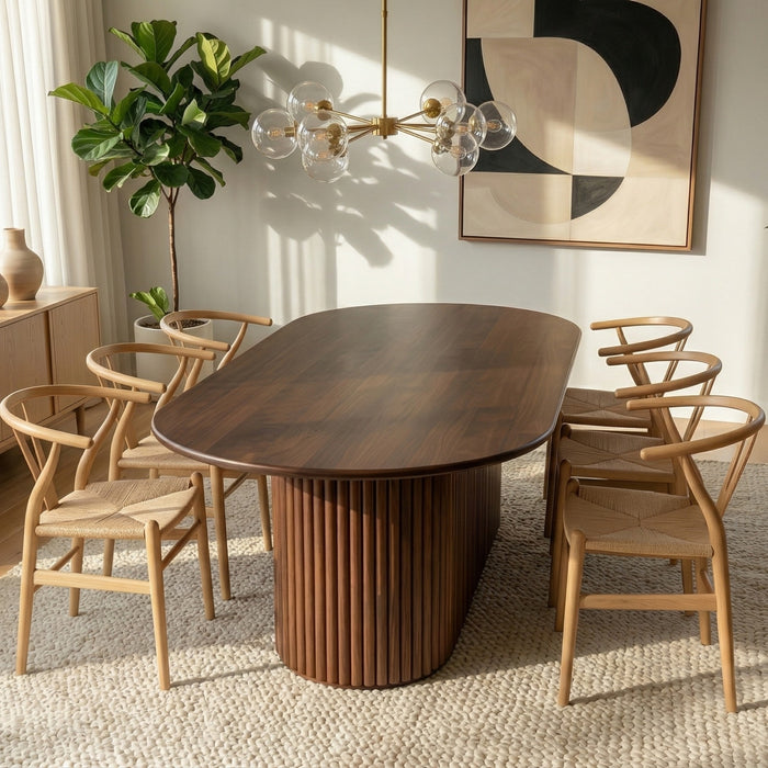 Rognes Oval Walnut Dining Table