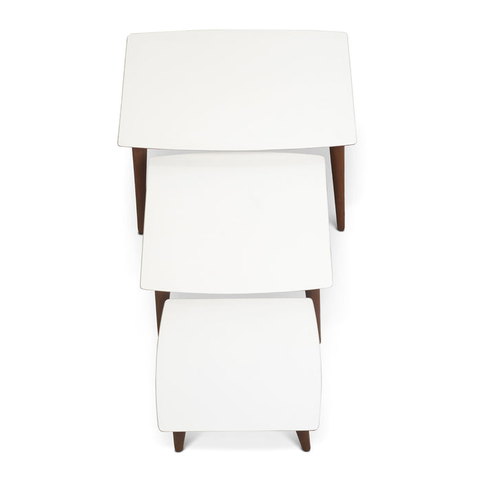 Ronald MDF Nesting Accent Tables In Cream (Set Of 3)