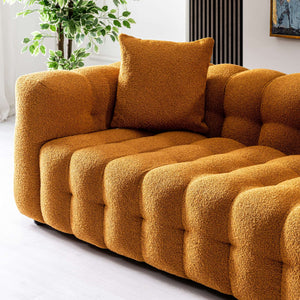 Eden Modern Tufted Chesterfield Boucle Fabric Sofa