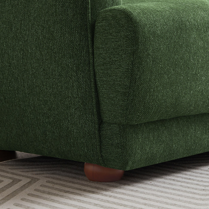 Stanmer Living Room Luxury Fabric Linen Couch in Green