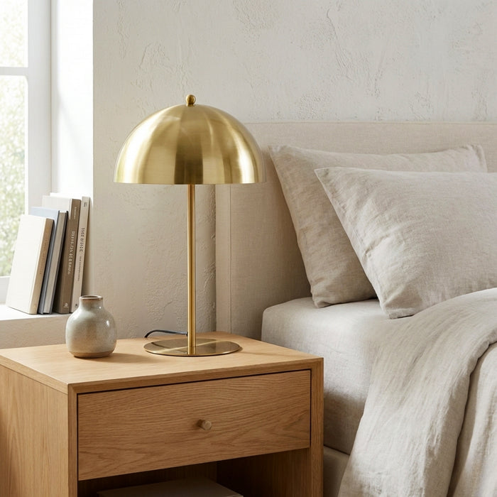 Tundra Table Lamp | Radiant Gold Dome & White Interior | Ashcroft Imports | Furniture