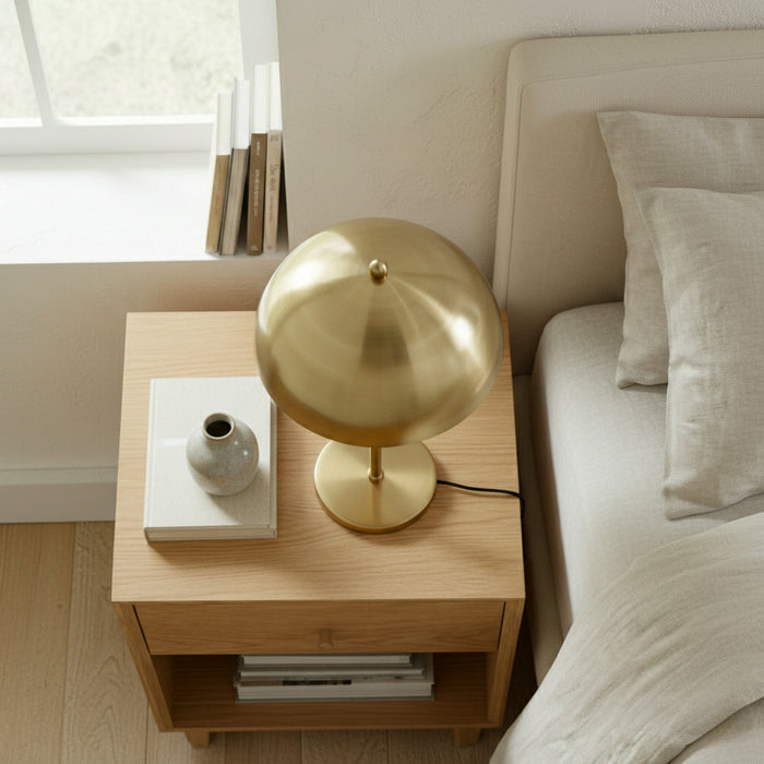 Tundra Table Lamp | Radiant Gold Dome & White Interior | Ashcroft Imports | Furniture